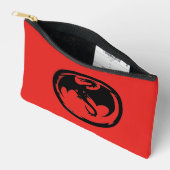 Zwart Dragon rood zakje Etui (Open)