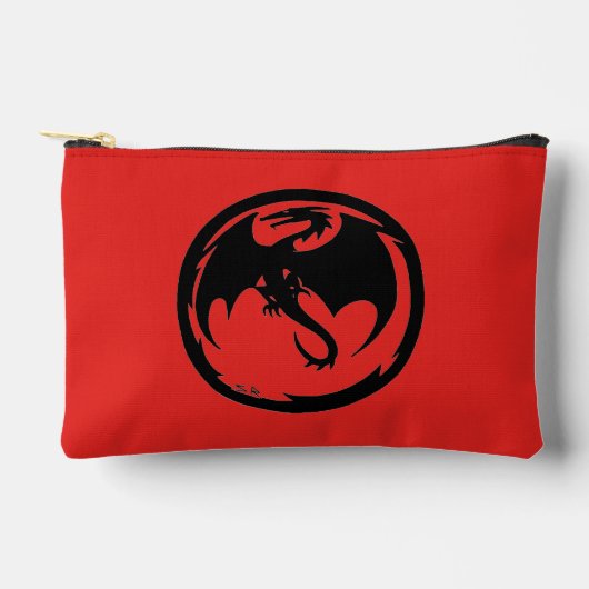 Zwart Dragon rood zakje Etui (Voorkant)