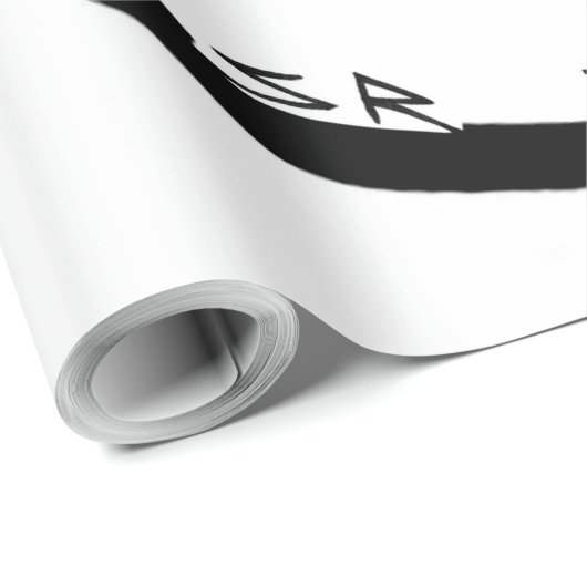 Zwart Dragon wit mat inpakpapier groot (Rol Hoek)