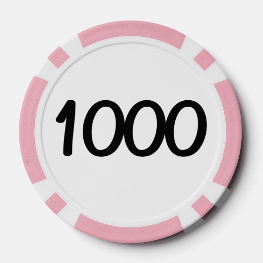Zwart Dragon wit roze 1000 gestreepte pokerchip (Achterkant)