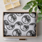 Zwart Dragon wit tissuepapier medium (Geschenk)