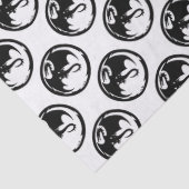 Zwart Dragon wit tissuepapier medium (Detail)