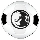 Zwart Dragon wit voetbal (Gedraaid)