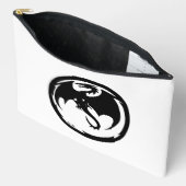 Zwart Dragon wit zakje Etui (Open)
