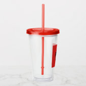 Zwart dragorode acryltumbler acryl drinkbeker (Rechts)