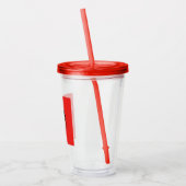 Zwart dragorode acryltumbler acryl drinkbeker (Links)