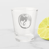 Zwart drakenglas shot glas (Achterkant)