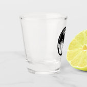 Zwart drakenglas shot glas (Links)