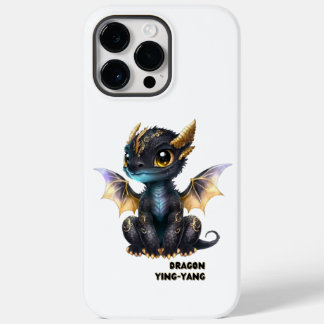 Zwart drakenontwerp Case-Mate iPhone 14 pro max hoesje