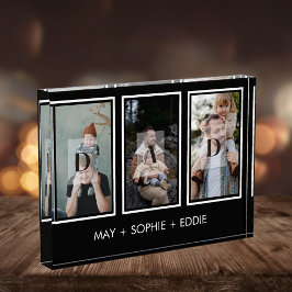 Zwart Drie (3) Foto's Vaderdag Fotoblok