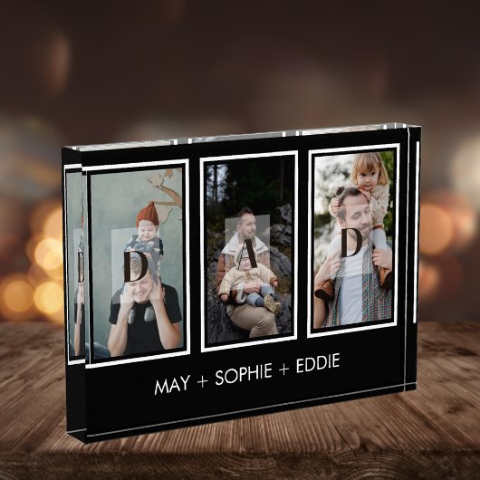 Zwart Drie (3) Foto's Vaderdag Fotoblok