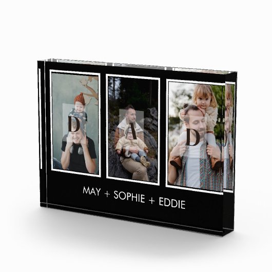 Zwart Drie (3) Foto's Vaderdag Fotoblok (Rechts)