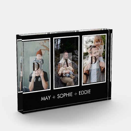 Zwart Drie (3) Foto's Vaderdag Fotoblok (Links)