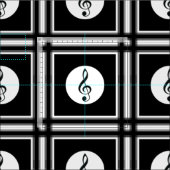 Zwart drievoudig splitpatroon stof (Delen)