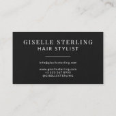 Zwart Druppelende Luxe Hair Stylist Visitekaartje (Achterkant)