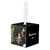 Zwart Dual Photo gepersonaliseerd Decoratie (Voorkant hoekig)