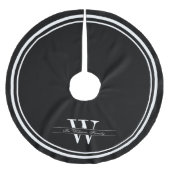 Zwart dubbelgrenslogo kerstboom rok (Voorkant)