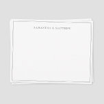 Zwart dubbelgrenspost notitiekaartje<br><div class="desc">Black Double Border Couple Note Kaart - een snelle opmerking om vrienden te bedanken,  een uitnodiging voor een etentje,  weekendje weg of een uitje,  enz. Gepersonaliseerd briefpapier met een klassieke  sfeer.</div>