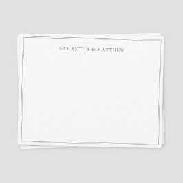 Zwart dubbelgrenspost notitiekaartje