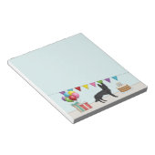 Zwart Duits Herder GSD Hond Kleurrijke Verjaardag Notitieblok (Schuin)