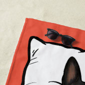 Zwart Duits Herder Hond Schattige Gepersonaliseerd Strandlaken (In situ)