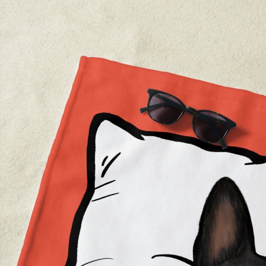 Zwart Duits Herder Hond Schattige Gepersonaliseerd Strandlaken (In situ)