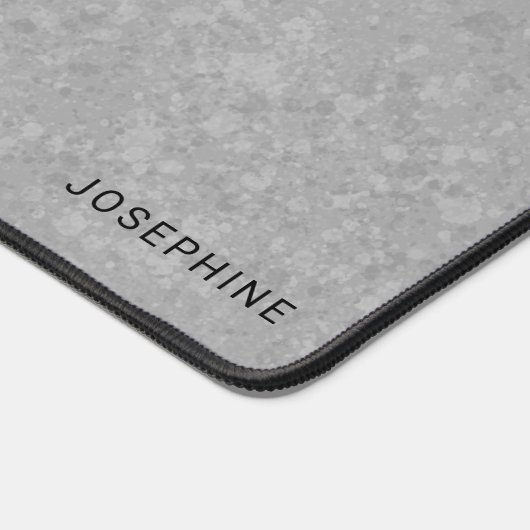 Zwart Duits Herder Hoofd en aangepaste naam op gri Bureaumat (Hoek)