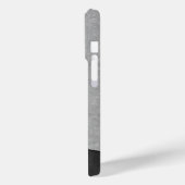 Zwart Duits Herder Hoofd en aangepaste naam op gri Case-Mate iPhone Case (Achterkant / Links)