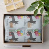 Zwart Duits Herder Kleurrijke Gelukkige Verjaardag Tissuepapier (Geschenk)