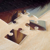  zwart duits herder schilderij legpuzzel (Zijkant)