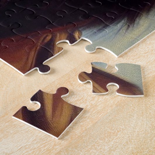 zwart duits herder schilderij legpuzzel (Zijkant)