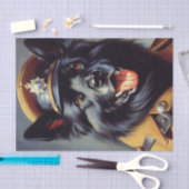  zwart duits herder schilderij tissuepapier (Craft)