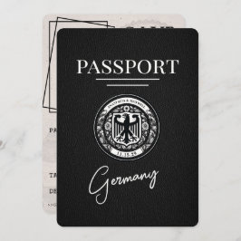 Zwart Duitsland paspoort Bewaar de datum Save The Date