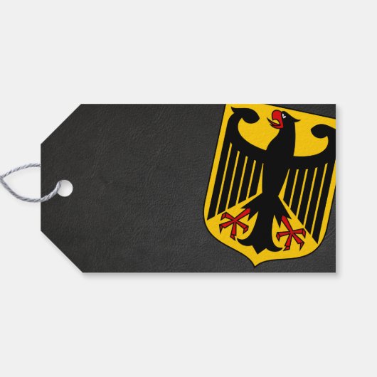 Zwart Duitsland trouwfoto Cadeaulabel (Achterkant Horizontaal)