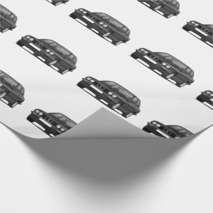 Zwart E30 3 Serie patroon Cadeaupapier