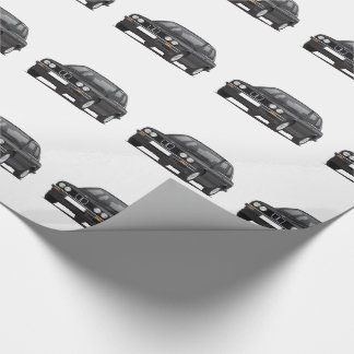 Zwart E30 3 Serie patroon Cadeaupapier