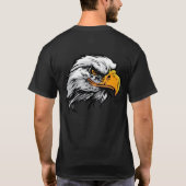 Zwart Eagle grafisch T-shirt (Achterkant)