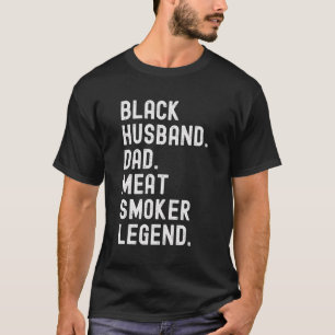 Zwart echtgenoot Pap Vlees Roker Legend Grillen Vo T-shirt