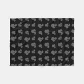 Zwart eekhoornpatroon fleece deken (Voorkant (Horizontaal))