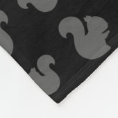 Zwart eekhoornpatroon fleece deken (Hoek)
