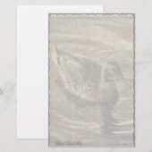 Zwart Eend Hen Maatwerk Briefpapier (Voorkant / Achterkant)