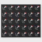 Zwart, eengrammetisch kerstpapier, voor kerst cadeaupapier (Vlak)