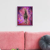 Zwart Eenhoorn Fantasie Paard Kunst Canvas Afdruk (Insitu (Woonkamer))