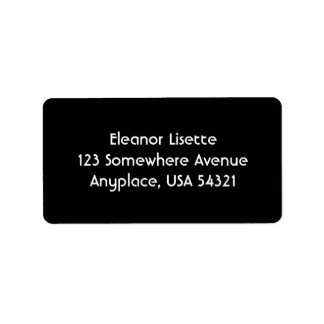Zwart eenvoudig Adresetiket Etiket
