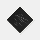 Zwart Eenvoudig Elegant Script Afstuderen Servet (Hoek)