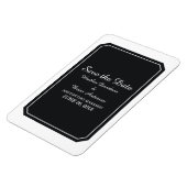 Zwart eenvoudig legant sparen de Datum Magneet (Linkerzijde)