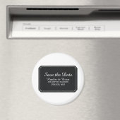 Zwart eenvoudig legant sparen de Datum Magneet (Insitu (Vaatwasser))