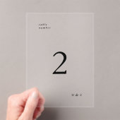 Zwart Eenvoudig Modern Acryl Boog Tafelnummer (Insitu (Draagbaar))