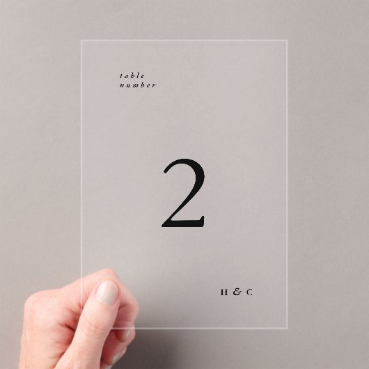 Zwart Eenvoudig Modern Acryl Boog Tafelnummer (Insitu (Draagbaar))