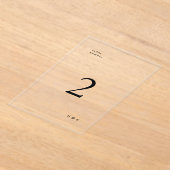 Zwart Eenvoudig Modern Acryl Boog Tafelnummer (Laagn)